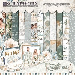 Scrapworx Collection - Mr and Mrs - Pattern Paper - 3. Booklet 20cm x 20cm - 1. Side A (Copy)